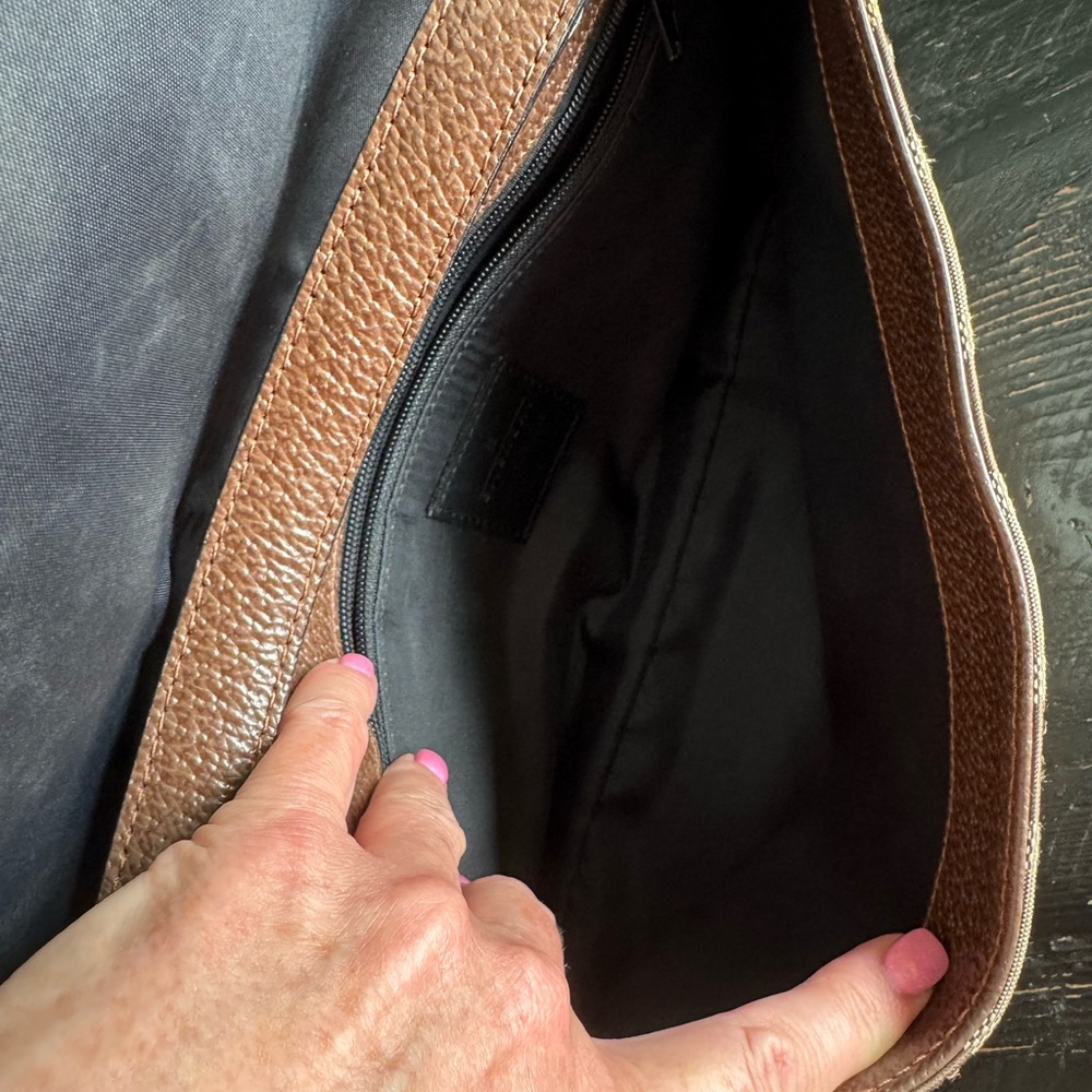 Givenchy Chocolate And Taupe Patterned Shoulder B… - image 6